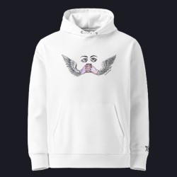 Angel unisex hoodie with embroidery